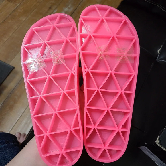 NIB J.Crew Pink Flower Pool Slide Sandals Jelly Type Sandals Size 10 - Picture 5 of 7